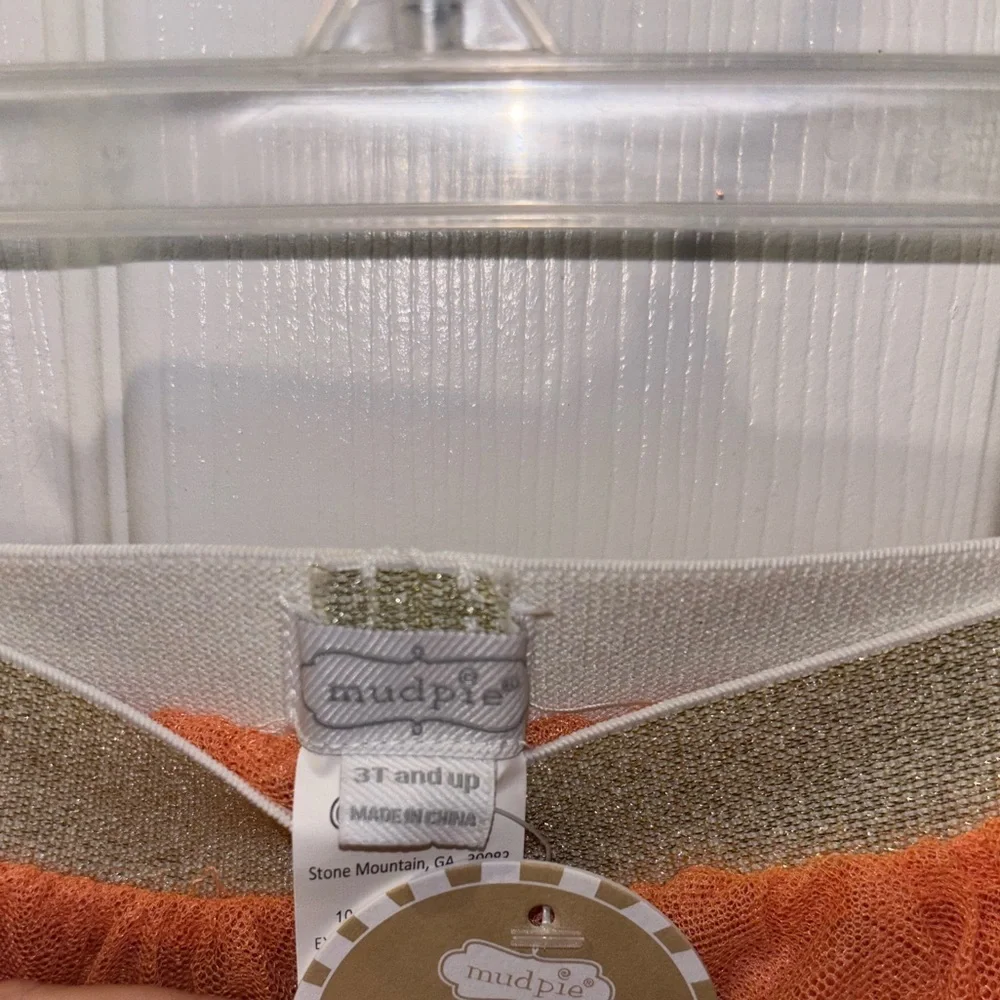 Mud Pie Orange Halloween Tutu skirt​ - Picture 3 of 3